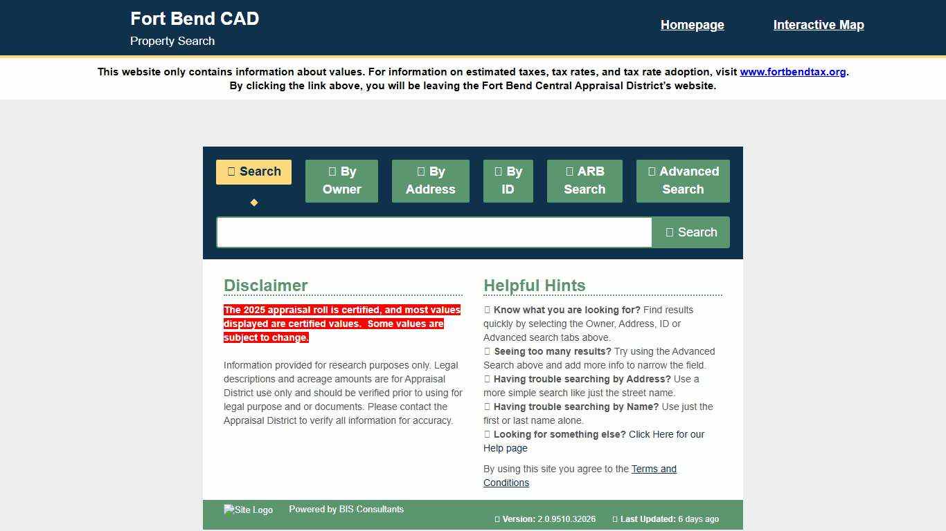 Fort Bend CAD Property Search